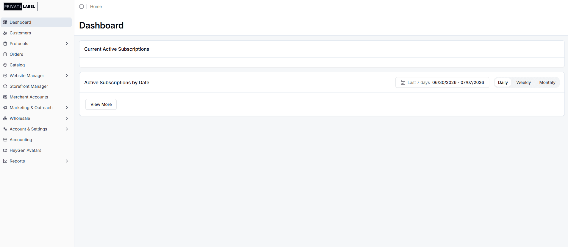 Distributor storefront and admin dashboard